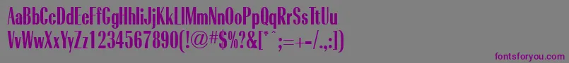 RadiantBoldCondensedRegular Font – Purple Fonts on Gray Background