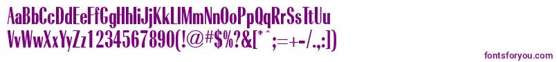 RadiantBoldCondensedRegular-fontti – violetit fontit valkoisella taustalla