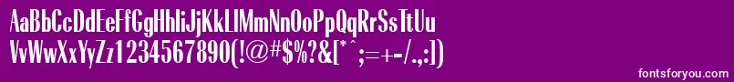 RadiantBoldCondensedRegular Font – White Fonts on Purple Background