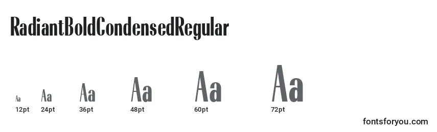 RadiantBoldCondensedRegular Font Sizes