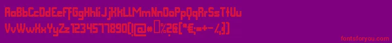 FmCollegeTeam Font – Red Fonts on Purple Background