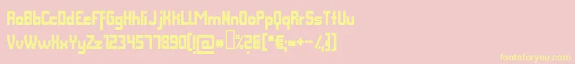 FmCollegeTeam Font – Yellow Fonts on Pink Background