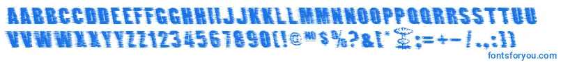 GroundZero Font – Blue Fonts on White Background