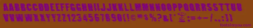 Шрифт GroundZero – фиолетовые шрифты на коричневом фоне
