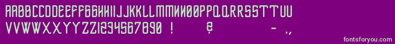 フォントFlexusBold – 紫の背景に緑のフォント