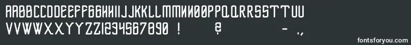 フォントFlexusBold – 黒い背景に白い文字