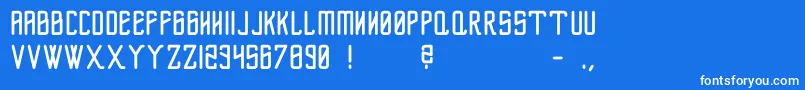 Czcionka FlexusBold – białe czcionki na niebieskim tle