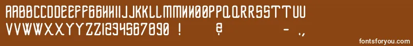 フォントFlexusBold – 茶色の背景に白い文字