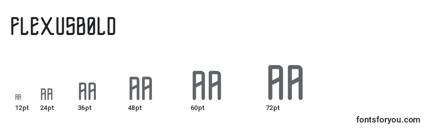 FlexusBold Font Sizes
