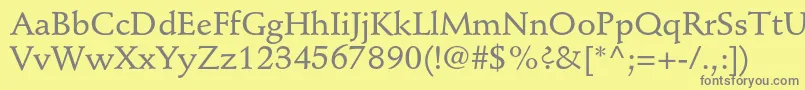 StempelschneidlerstdMedium Font – Gray Fonts on Yellow Background