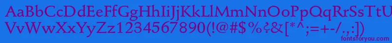 StempelschneidlerstdMedium Font – Purple Fonts on Blue Background