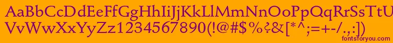 StempelschneidlerstdMedium Font – Purple Fonts on Orange Background