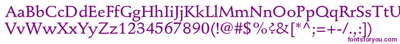 Czcionka StempelschneidlerstdMedium – fioletowe czcionki