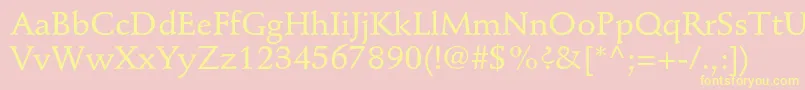 StempelschneidlerstdMedium Font – Yellow Fonts on Pink Background