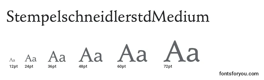 Размеры шрифта StempelschneidlerstdMedium