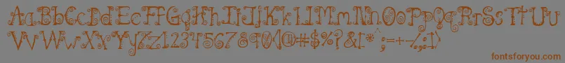 Spahrtygirl Font – Brown Fonts on Gray Background