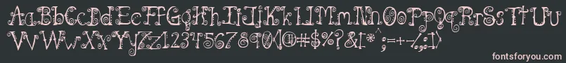 Spahrtygirl Font – Pink Fonts on Black Background