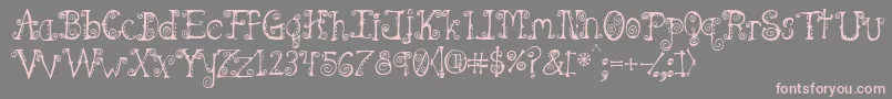 Шрифт Spahrtygirl – розовые шрифты на сером фоне