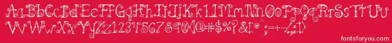 Spahrtygirl Font – Pink Fonts on Red Background