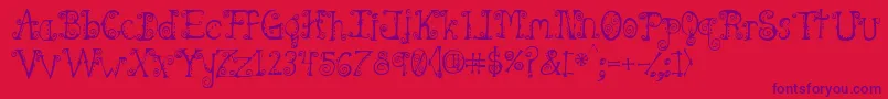 Spahrtygirl Font – Purple Fonts on Red Background