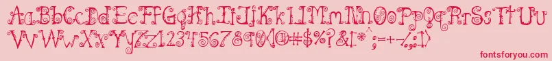 Spahrtygirl Font – Red Fonts on Pink Background