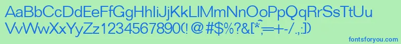 FocusLightRegular Font – Blue Fonts on Green Background