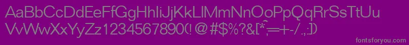 FocusLightRegular Font – Gray Fonts on Purple Background
