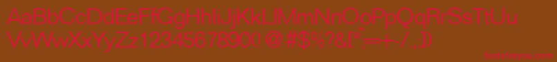 FocusLightRegular Font – Red Fonts on Brown Background