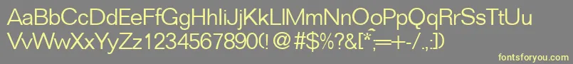 FocusLightRegular Font – Yellow Fonts on Gray Background