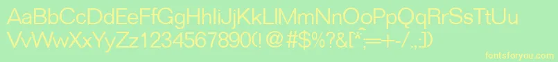 FocusLightRegular Font – Yellow Fonts on Green Background