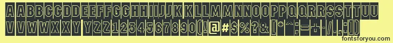 AMachinanovacmgr Font – Black Fonts on Yellow Background