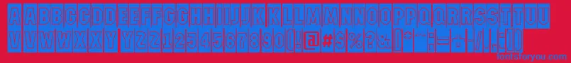 AMachinanovacmgr Font – Blue Fonts on Red Background