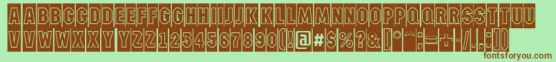 AMachinanovacmgr Font – Brown Fonts on Green Background