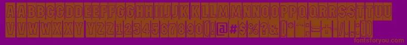 AMachinanovacmgr Font – Brown Fonts on Purple Background