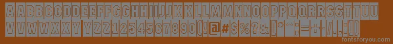 AMachinanovacmgr Font – Gray Fonts on Brown Background