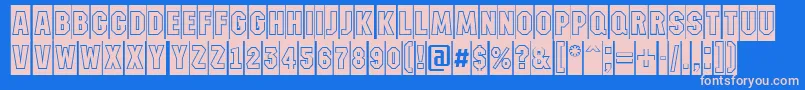 AMachinanovacmgr Font – Pink Fonts on Blue Background
