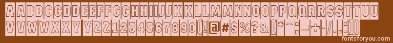 AMachinanovacmgr Font – Pink Fonts on Brown Background