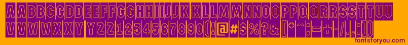 AMachinanovacmgr Font – Purple Fonts on Orange Background