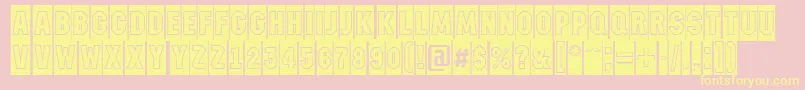 AMachinanovacmgr Font – Yellow Fonts on Pink Background