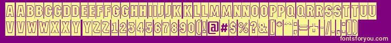 AMachinanovacmgr Font – Yellow Fonts on Purple Background