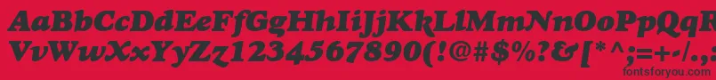 GoudystdHeavyfaceitalic Font – Black Fonts on Red Background