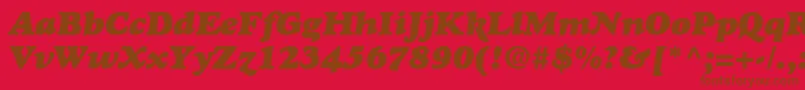 GoudystdHeavyfaceitalic Font – Brown Fonts on Red Background