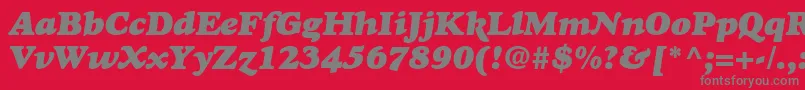 GoudystdHeavyfaceitalic Font – Gray Fonts on Red Background