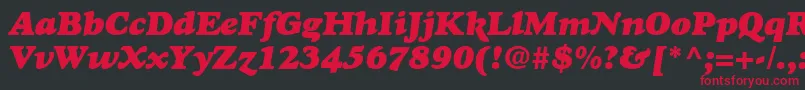 GoudystdHeavyfaceitalic Font – Red Fonts on Black Background