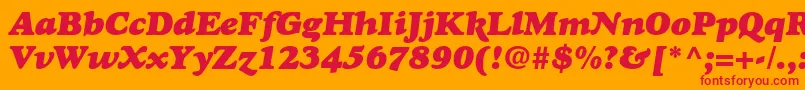 GoudystdHeavyfaceitalic Font – Red Fonts on Orange Background