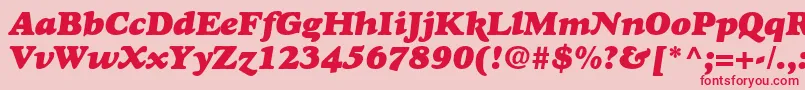GoudystdHeavyfaceitalic-Schriftart – Rote Schriften auf rosa Hintergrund