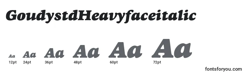 GoudystdHeavyfaceitalic Font Sizes