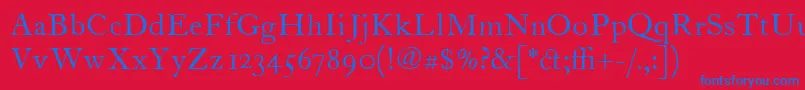 ItcFoundersCaslon12Roman Font – Blue Fonts on Red Background