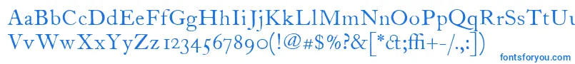 ItcFoundersCaslon12Roman Font – Blue Fonts on White Background