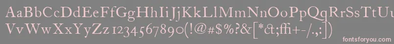 ItcFoundersCaslon12Roman Font – Pink Fonts on Gray Background